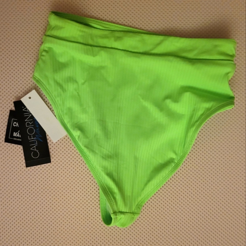 California waves xs bikini bottoms lime green